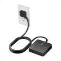 TESSAN 10Ft Black Extension Cord with Multiple Outlets, Surge Protector Power Strip with 6 Outlets and 3 USB Ports (1 USB C), 1700 Joules Protection, Flat Plug, Outlet Extender for Home, Office, Dorm