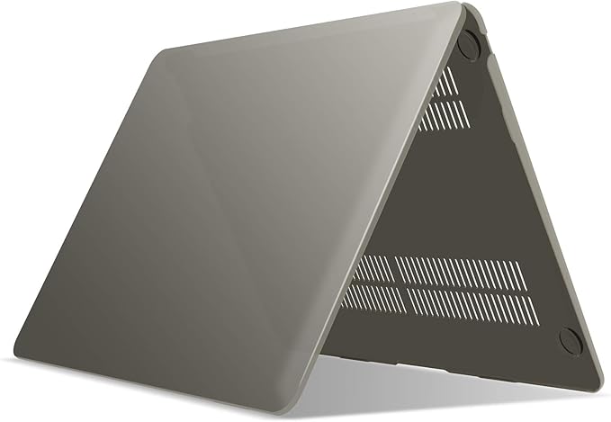 IBENZER Compatible with New MacBook Air 13 inch Case 2022 2021 2020 M1 A2337 A2179 A1932, Plastic Hard Shell Case with Keyboard Cover for Mac Retina Display with Touch ID, Gray, MMA-T13GY+1B