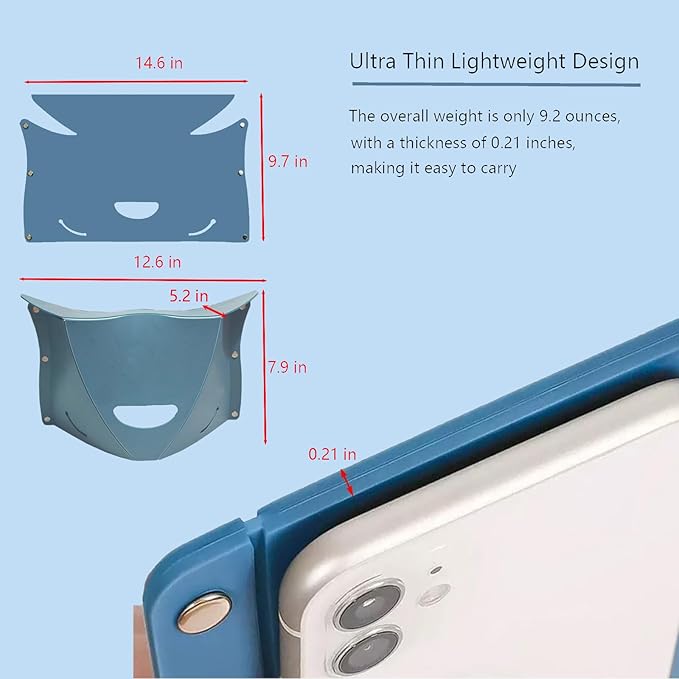 Travel Foot Rest for Airplane,Airplane Foot Rest,Portable Folding Under Desk Foot Stool,Relieves Back & Knee Pain,Comfortable for Long Flights,Cars,Trains,Ultralight Mini (Dark Blue)