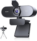 4K Webcam for PC with PDAF & CDAF Dual-autofocus, Ultra 4K HD, 2 Noise Reduction Mics, Auto Light Correction, Privacy Cover & Tripod, 79°FOV, Streaming Camera for PC, Mac, Laptop, Video Calls