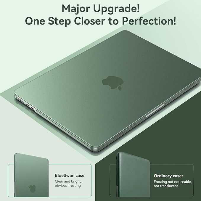 BlueSwan for MacBook Air 13 inch Case, M5 M4 M3 M2 2026-2022 A3449 A3240 A3113 A2681, 100% Match Official Color, Scratch Resistant, Easy to Snap on, Air 13.6 Hard Shell Protective Laptop Cover