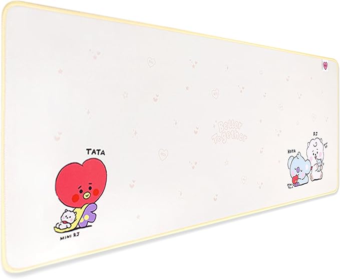 Hamee MY LITTLE BUDDY SERIES Desk Mat - Large Office Accessories - Cute Non-Slip Rubber Base Mouse Pad & Keyboard Mat - BT21 Desk Pad