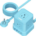 TOPREK Surge Protector Power Strip, 10 FT Flat Extension Cord with 5 Outlets, 2 USB-C & 2 USB-A, Power Strip with USB for Living Room, Nightstand, Office, Travel, Desk Charging Station, 700J
