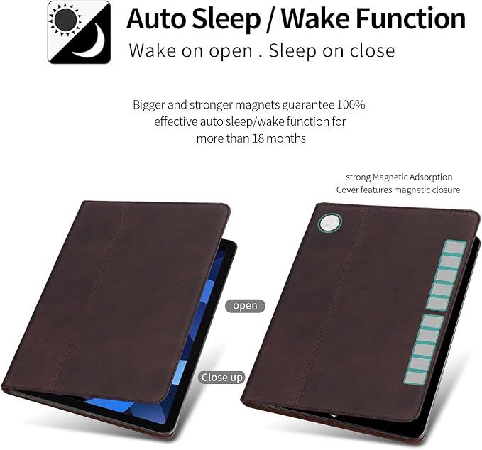 Gexmil Case for iPad Pro 11 Inch,4th/3rd/2nd/1st Generation(2022/2021/2020/2018) Genuine Leather Cover Anti Fingerprint/Slip,Cowhide Folio Cover Auto Sleep/Wake with Adjustable Stand,Sand Dark Brown