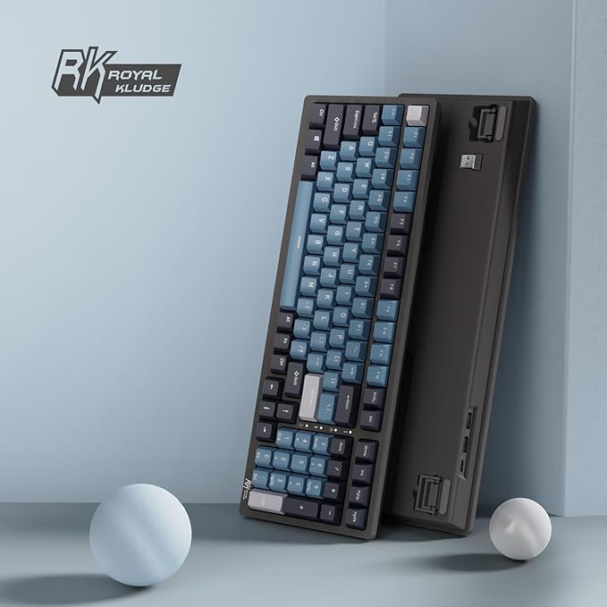 RK ROYAL KLUDGE RK98 Wireless Mechanical Keyboard, Triple Mode 2.4G/BT5.1/USB-C Hot Swappable Keyboard with Number Pad, Pre-lubed Linear Switches RGB Backlit Gaming Keyboard, Software Support