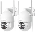 ARCCTV 2K Security Cameras Outdoor, 360°Pan-Tilt View 2.4G/5G WiFi Security Camera with Motion Tracking, Spotlight & Siren, 2-Way Audio, Full Color Night Vision, Waterproof (2 Pack)
