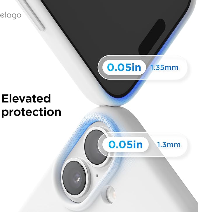 elago Compatible with iPhone 17 Case, Premium Magnetic Silicone Case, Compatible with MagSafe, Liquid Silicone Material, Protective Cover, Shockproof, Slim Phone, 6.3 inch (White)