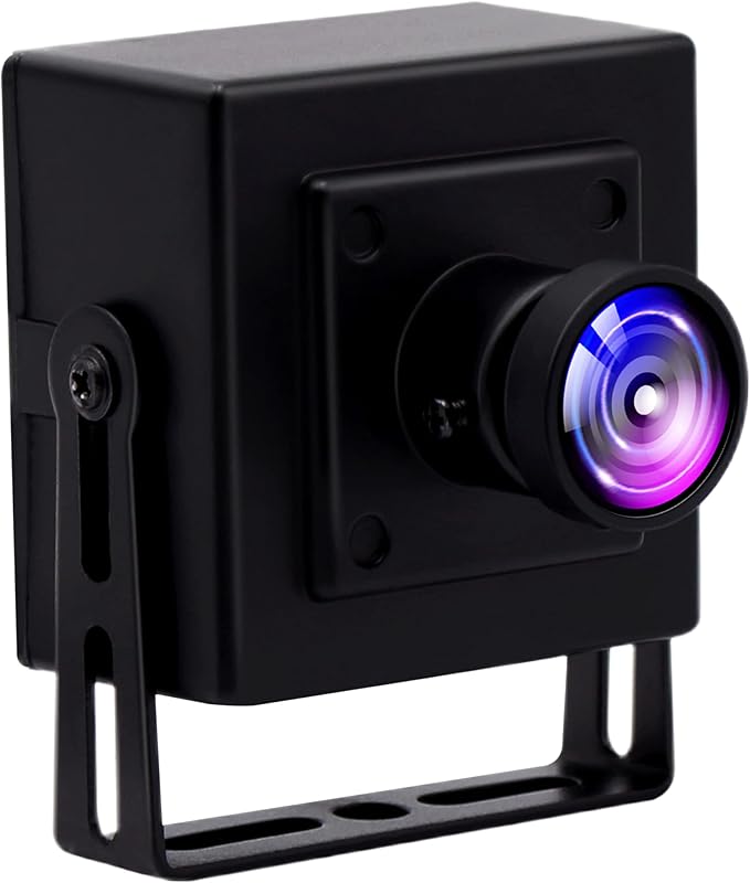 4K USB Camera Ultra HD 2160P Webcam with IMX317 Sensor,170 Degree Fisheye Lens USB Camera Module with Dual Microphone, Plug and Play USB Webcam for Windows/Mac/Linux/Raspberry Pi