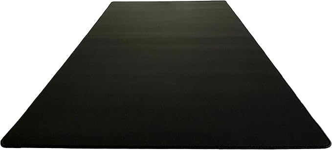 Mega Size Gaming Mouse Pad - Anti Slip Rubber Base - Stitched Edges - Large Desk Mat - 48" x 24" x 0.16" (Mega, All Black/No Logo)