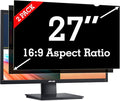 [2 Pack] 27 Inch Privacy Screen Filter for Widescreen 16:9 Monitor | Privacy Shield | Anti-Glare | Anti-Blue light | Eye Protection | Anti-SPY | Computer Security Private Filter Protector