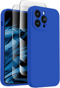 FireNova Designed for iPhone 14 Pro Max Case, Silicone Upgraded [Camera Protection] Case, Soft Anti-Scratch Microfiber Lining Inside, 6.7 inch, Klein Blue
