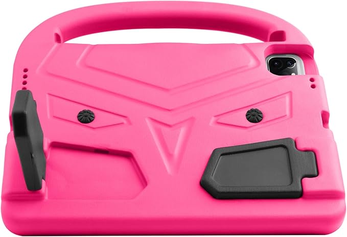 Kids Case for iPad Pro 11-inch 4th/3rd/2nd Generation(2020-2022), Techcircle Child Shockproof EVA Protective Handle Stand Case for iPad Air 5/Air 4 10.9", Support Pencil Charging, Pink