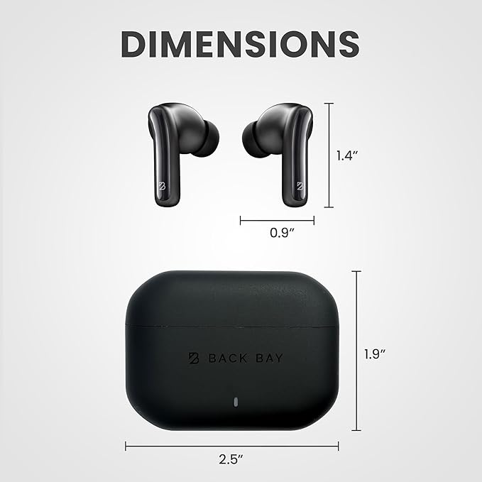 FirstClass - True Wireless Earbuds Noise Cancelling, Bluetooth 5.4 Ear Buds Wireless Bluetooth Earbuds Noise Cancelling Earpods, iPhone and Android Active Earphones with ANC Sound Canceling Headphones