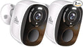 2pcs 5G/2.4G WiFi Security Cameras Wireless Outdoor,2K Home Indoor Camera with AI Detection, Siren,Wireless Cameras for Home Security with Color Night Vision, 2-Way Talk, IP65, Works/Alexa, Cloud/SD