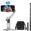 AOCHUAN 3-Axis Gimbal Stabilizer for Smartphone Smart AI XPro Grey & B10 Storage Bag & E10 Extension Rod