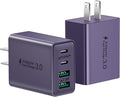 USB C Charger Block, 2-Pack 40W USB C Fast Charging Block 4-Port Dual PD+QC Power Adapter Double USBC Charger Block Multiport Type C Cube Wall Plug for iPhone 16 15 14 13 12 11 Pro Max, Samsung