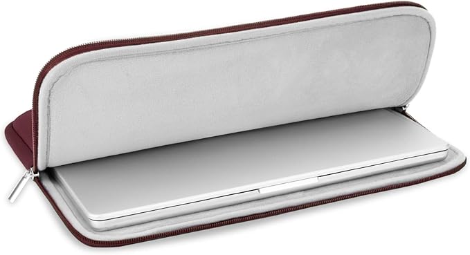 RAINYEAR 14 Inch Laptop Sleeve Protective Case Soft Lining Padded Zipper Cover Carrying Bag Compatible with 14" Notebook Computer Tablet Ultrabook Chromebook (Red, Upgraded Version)