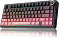 MechLands Aula F75 PRO 75% Wireless Gaming Keyboard, Gasket Mechanical Custom Keyboard with Five-Layer Padding, BT/2.4GHz/USB-C, Hot Swappable, Knob, RGB, Reaper Switches (Black Pink)