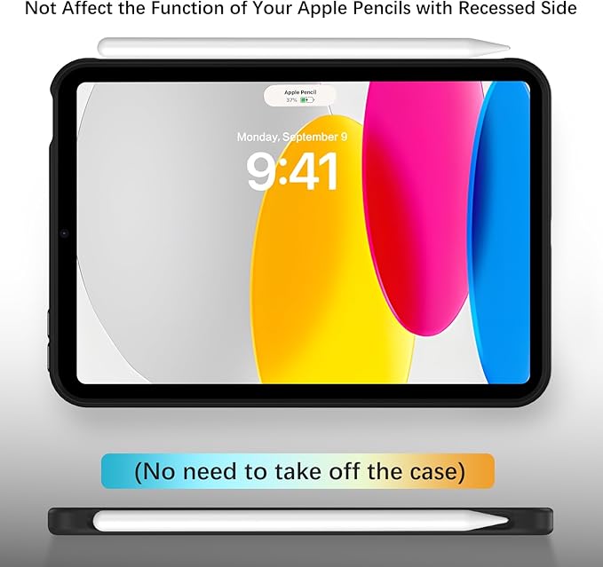 Telaso for iPad mini 7 A17 Pro 2024/iPad Mini 6 2021 Case, iPad mini 7th/6th Gen Magnetic Case with Invisible Portrait/Landscape Stand Translucent Matte Back Soft TPU Bumper Protective Cover, Black