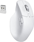 Keychron M6 8K Wireless Gaming Mouse, 2.4G/Bluetooth/Wired, PixArt 3950 Sensor, 8000Hz Polling, Silent Clicks, 5 On-Board Memory Profiles for Plug & Play, Programmable for Mac/Win/Linux – White