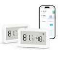eMylo Smart WiFi Thermometer Hygrometer 2 Pack, Indoor Wireless Temperature Humidity Sensor with Electronic Display, App Notification, Free Data Storage Export, Digital Remote Monitor for Home Room