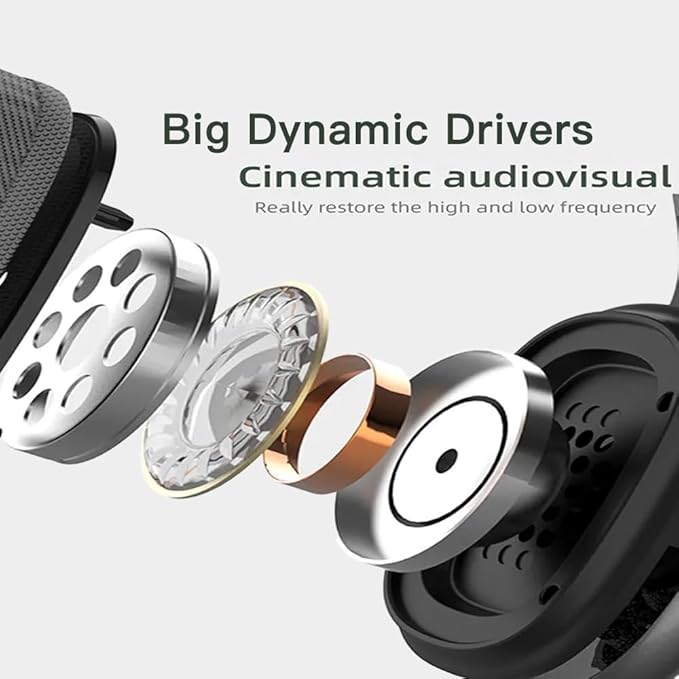 Upgraded Hybrid Noise Cancelling Headphones Over Ear with Transparent Modes Wireless Bluetooth with Mic Deep Bass Soft-Earpads Hi-Fi Audio Comfortable Fit Long Playtime for Home Office Travel Green