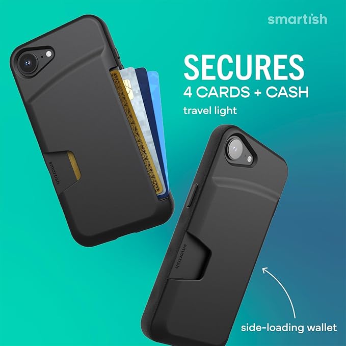 Smartish® iPhone 17e/16e Wallet Case - Wallet Slayer Vol. 1 [Slim + Protective] Credit Card Holder - Drop Tested Hidden Credit Card Slot Cover for Apple iPhone 17e/16e - Custom Prints