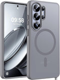 TOCOL for Samsung Galaxy S26 Ultra Case, Built-in Magnetic Ring, Drop Protection, Slim Translucent Matte Phone Case for Galaxy S26 Ultra 6.9 inch (Gray)