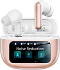 Wireless Earbuds, Ear Buds Active Noise Cancelling with Charging Case, 6.0 Bluetooth Earbuds with AI Clear Calls, 40H Playtime for Sports & Working, Stereo Sound Headphones for iPhone/Android-RoseGold