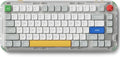 nuphy Kick75 Wireless Mechanical Keyboard with Knob,75% Layout 80 Keys RGB Backlit, Hot Swappable Low Profile Keyboard with PBT Keycaps,Gaming Keyboards, Support BT/2.4G/USB-C (Blush Nano Switch)