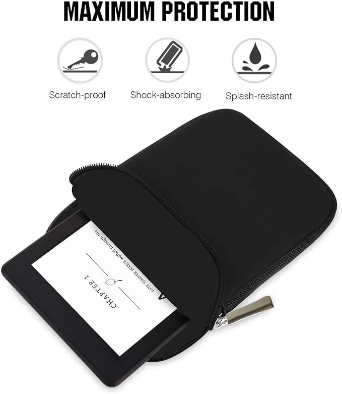 9-10 Inch Tablet Sleeve Bag, HannyBoo Protective Neoprene Zipper Case Cover for iPad 9.7 2018, iPad Pro 9.7, iPad 4/3, iPad Air 2, Surface Go, Galaxy Tab S3 9.7 inch, iPad 6th Generation - Light Blue