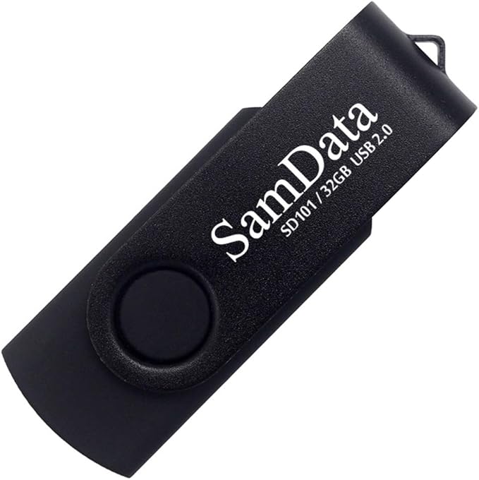 SamData 32GB USB Flash Drives 2 Pack 32GB Thumb Drives Memory Stick Jump Drive with LED Light for Storage and Backup (2 Pack Black)