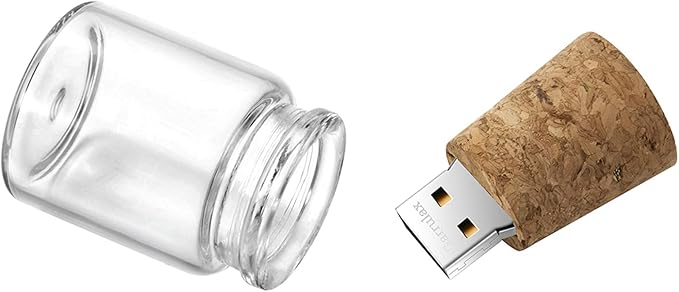 USB Flash Drive, 32GB Wooden USB2.0 High Speed USB Thumb Drives Memory Stick Pen Date Storage Stick Pendrive (Drift Bottle)