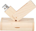 USB Flash Drive, 32GB Wooden USB2.0 High Speed USB Thumb Drives Memory Stick Pen Date Storage Stick Pendrive (Maple Rotatable)