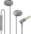 SoundMAGIC E11C Wired Earbuds with Microphone HiFi Stereo Earphones Noise Isolating in Ear Headphones Powerful Bass Tangle Free Cord Gunmetal