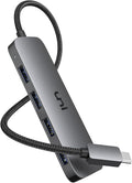 uni USB C to USB Hub 4 Ports 2ft, Sturdy Braided USB Type C to USB Adapter with 4 USB 3.0 Ports, Thunderbolt 3 to Multiport USB 3.0 Hub Adapter for MacBook Pro/Air 2020/2019, iPad Pro