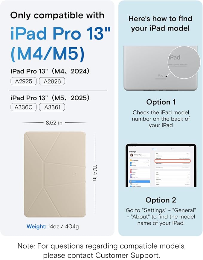 MOFT Dynamic Folio Case for iPad Pro 13-inch (M5 2025/M4 2024), Slim Magnetic Stand Case with 20+ Viewing Angles, Auto Wake/Sleep, Ultra Thin, Beach White x Terracotta