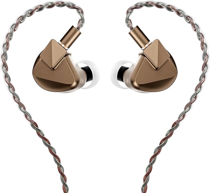 Letshuoer S12 Ultra 14.8mm Planar Driver in Ear Monitor IEM,HiFi Wired Earphones with Detachable 2pin 392-Core Silver-Plated Cable for Musicians Audiophiles (Mocha, 3.5mm/4.4mm Connector)