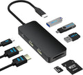 USB C Docking Station Dual Monitor for Dell/HP/Mac Laptop, Dual HDMI Adapter for 2 Monitors, HDMI Splitter for Dual Monitors Extended Display, 8 in 1 USB C Hub Multiport Adapter with HDMI/USB/PD/SD/TF