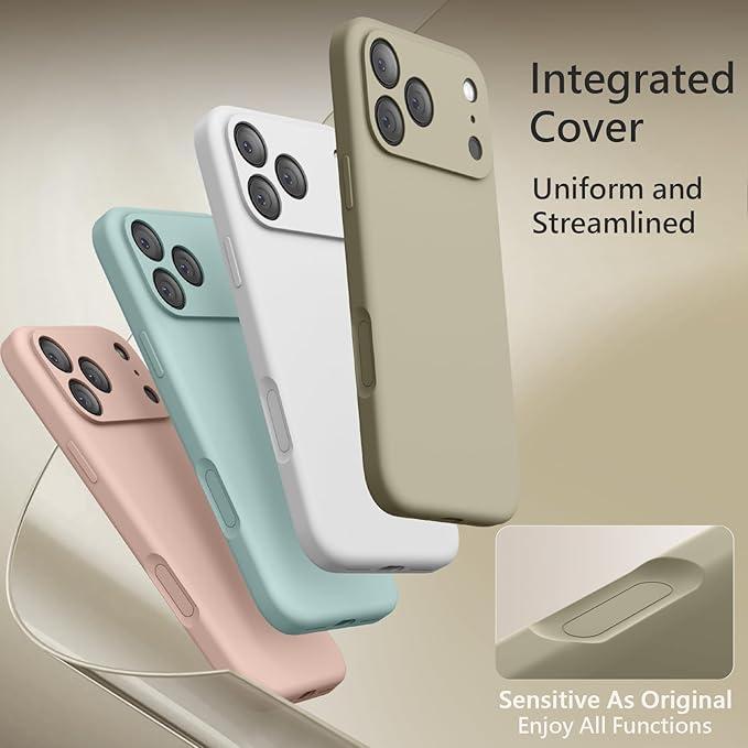 FireNova Magnetic for iPhone 17 Pro Max Case, Compatible with MagSafe, [Integrated Silicone Camera Control Button] [Camera Protection] Anti-Scratch Microfiber Lining Phone Case, 6.9", Khaki