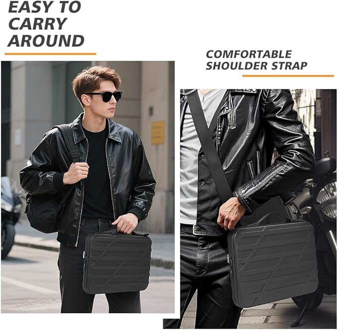 NIDOO 14 inch Laptop Sleeve Carrying Case Computer Bag for 14" MacBook Pro M5 Max/13 13.6" MacBook Air M5 M4/ 13.5" Surface Laptop 6 5/ Asus ZenBook 14/Lenovo ThinkPad Shockproof Hardshell Handle