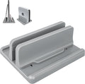 Vertical Laptop Stand, ABS Plastic, Adjustable Dock up to 15 inch PC Desk Space Saver for MacBook/Surface/iPad/mini PC (Space Grey)