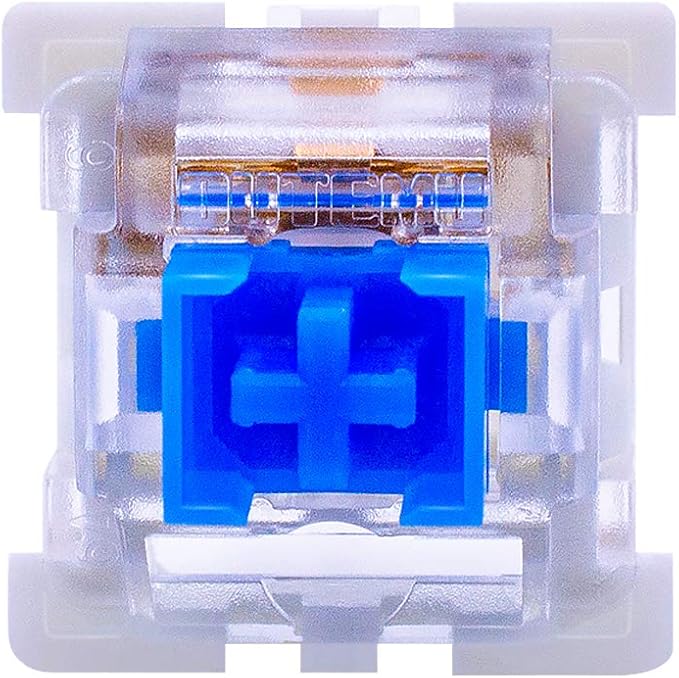outemu Blue Switches 20 Pack, 3 Pin/Clicky Tactile 50gf/Dustproof/RGB Key Switches - Cherry MX Equivalent - DIY Replaceable for Mechanical Keyboard