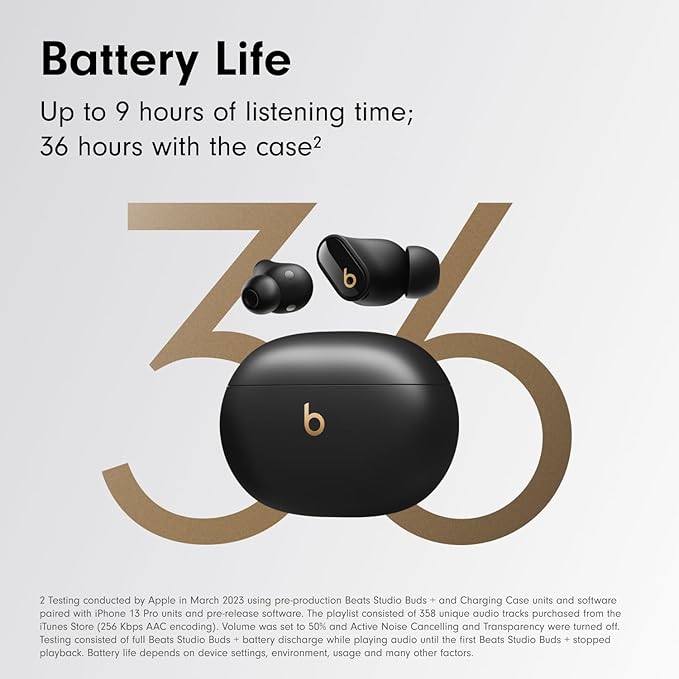Beats Studio Buds + with Apple 20W USB-C Power Adapter - Black/Gold