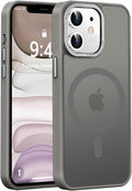 Newfuture Designed for iPhone 11 Case with Strong Magnetic [13 FT Military Drop Protection] [Compatible with Magsafe] Slim Translucent Matte Shockproof with Anti-Fingerprint Phone Case, Titanium Gray