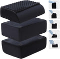 Novabright Foot Rest Under Desk, 3 Height Adjustable Ergonomic Foot Stool with Gel Textured Top and Cozy Pocket, Non-Slip Foam Footrest for Office Home Car(15" X 11" X 14.4",Cambered,Black)