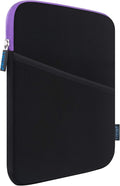 iPad mini 7 Sleeve, iPad mini Case Bag, Lacdo Shockproof Tablet Sleeve Case for iPad mini 7,6,5,4,3,2 / Samsung Galaxy Tab A7 Lite 8.7" / Tab A 8.0" Protective Sleeves Tablet Bag, Purple/Black