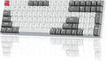 RK ROYAL KLUDGE RK100 Wireless Mechanical Keyboard RGB Backlit Bluetooth5.1/2.4G/Wired 96% Full Size 100-Key Hot Swappable Gaming Keyboard Brown Switch Carbon