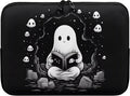 Cute Ghost Laptop Sleeve Case for Women Men 10 inch Laptop Protector with Multiple Uses Portable Computer Sleeve Kawaii Tablet Bag Laptop Carrying Case Gifts for Girls