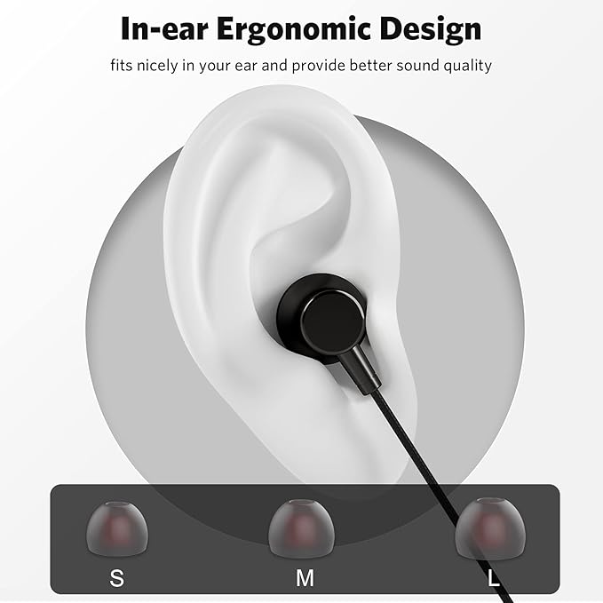 USB C Headphone,COOYA Type C Wired Earbuds Magnetic Bass Noise Canceling In-Ear Earphones+Mic for iPhone 17 16 15 Pro Max iPad 10 Pixel 9 8 for Samsung Galaxy S25 Ultra S24 S23 A16 A56 for OnePlus 13